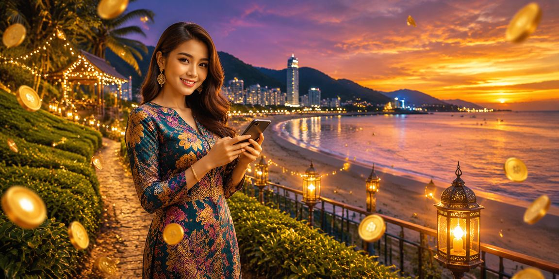 Pengguna Pulau Pinang mengakses platform wangkaya dari telefon pintar dengan gaya batik